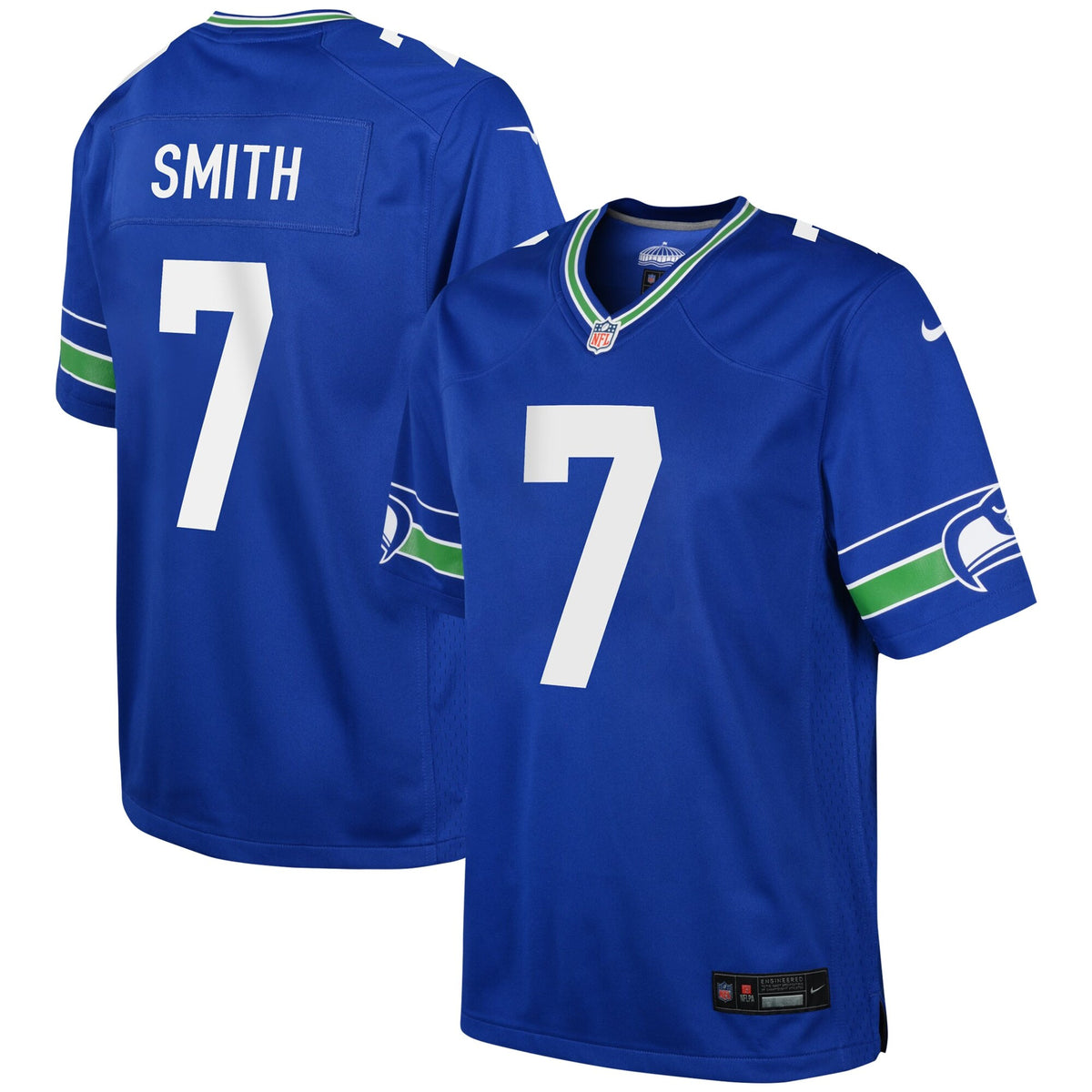 Geno Smith Seattle Seahawks royal jersey