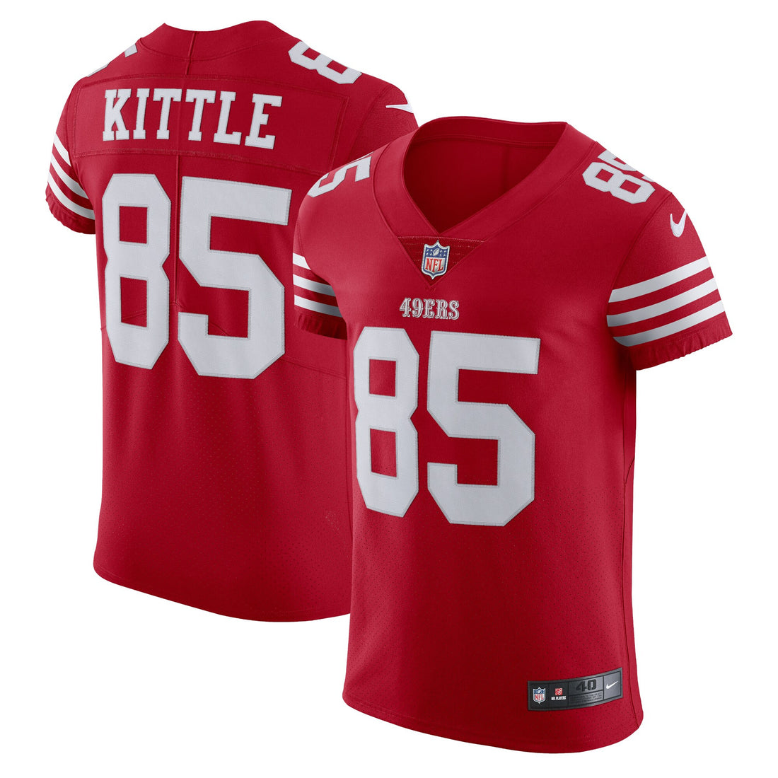 George Kittle San Francisco 49ers scarlet Vapor jersey