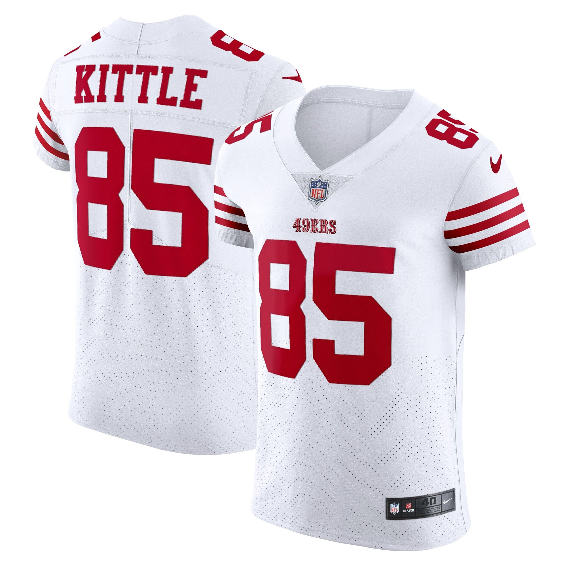 George Kittle San Francisco 49ers white Vapor jersey