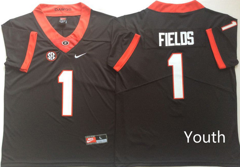 Justin Fields Georgia Bulldogs black jersey
