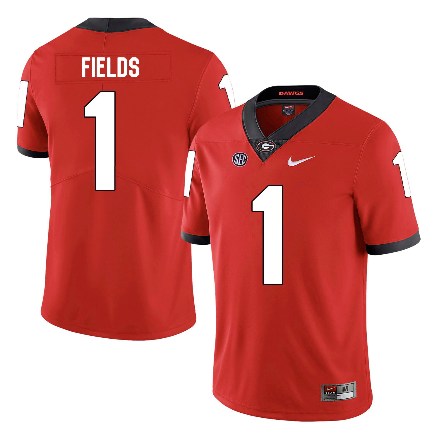Justin Fields Georgia Bulldogs red jersey