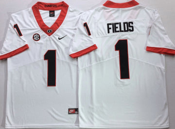 Justin Fields Georgia Bulldogs white jersey