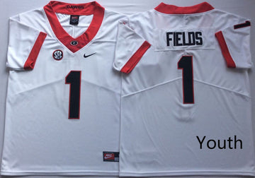 Justin Fields Georgia Bulldogs white jersey