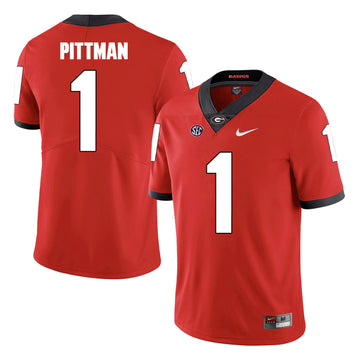 Sam Pittman Georgia Bulldogs red jersey
