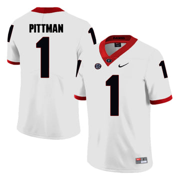 Sam Pittman Georgia Bulldogs white jersey