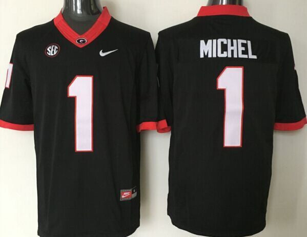 Sony Michel Georgia Bulldogs black jersey