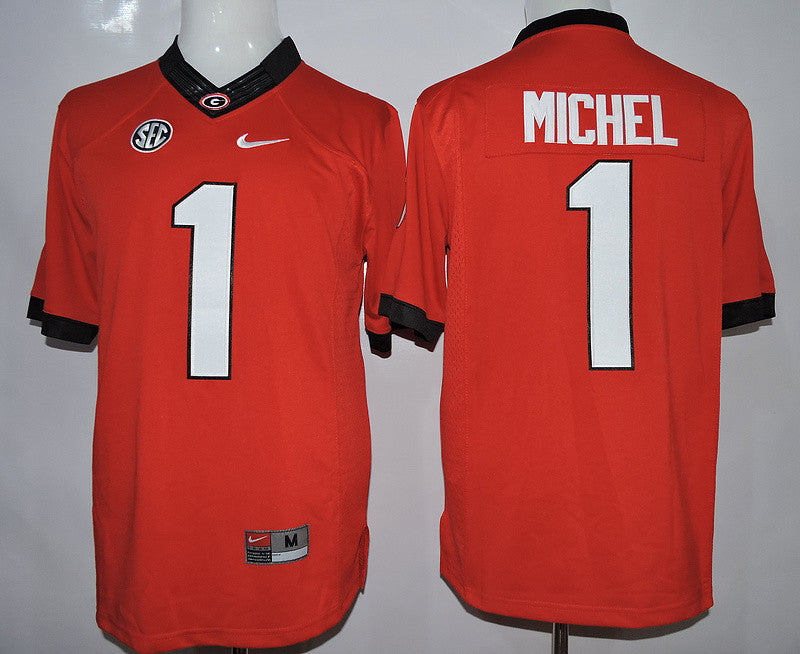 Sony Michel Georgia Bulldogs red jersey