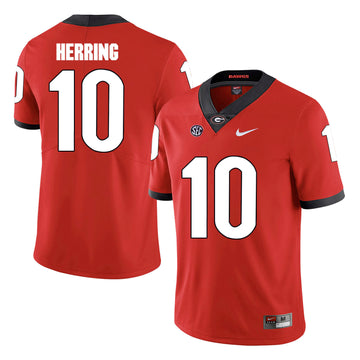 Malik Herring Georgia Bulldogs red jersey