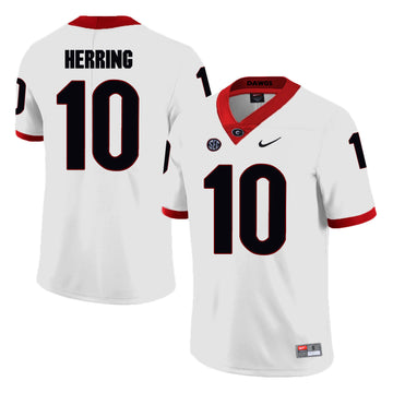 Malik Herring Georgia Bulldogs white jersey