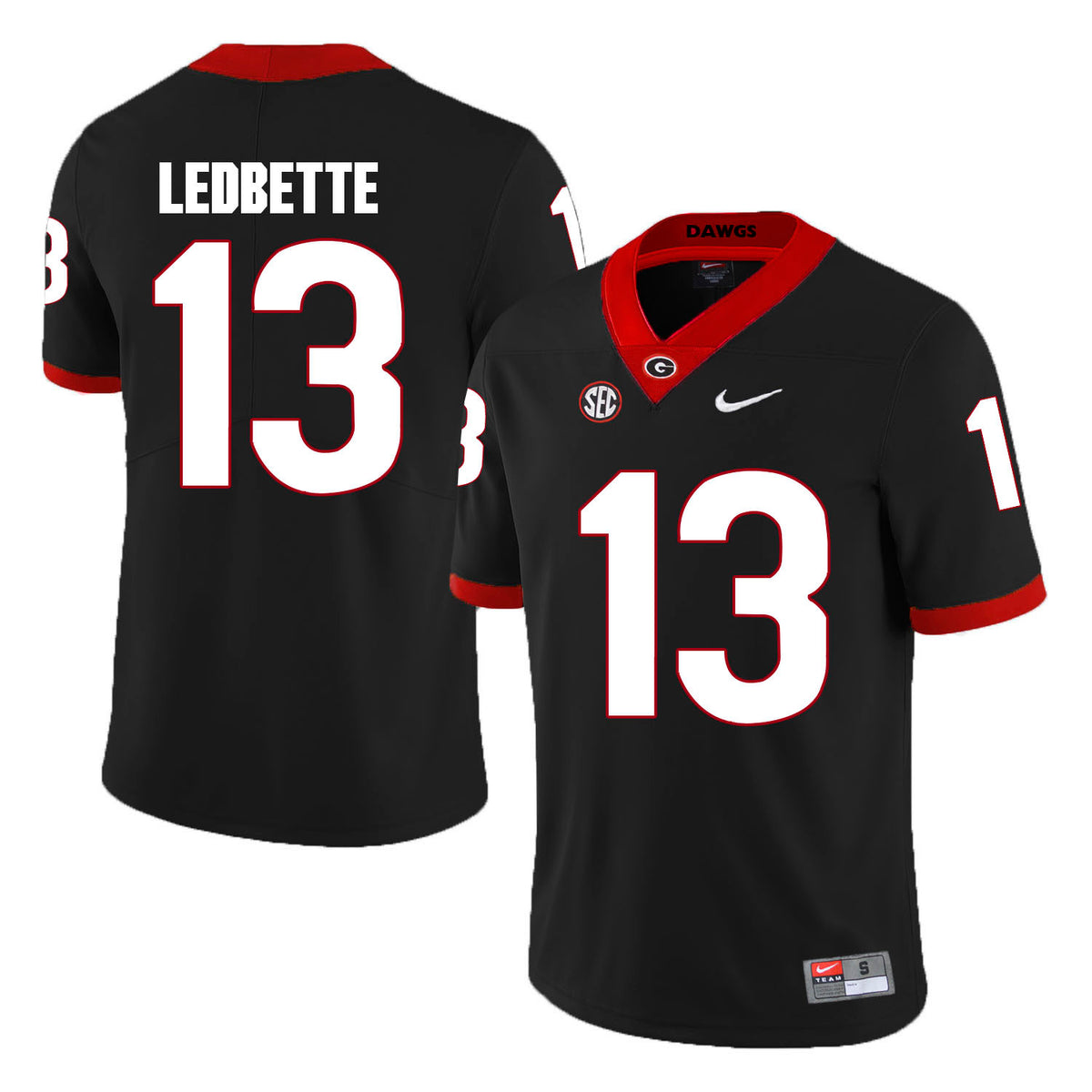 Jonathan Ledbetter Georgia Bulldogs black jersey