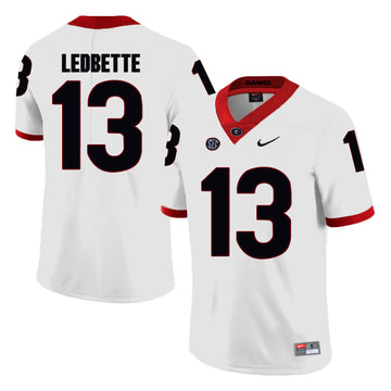 Jonathan Ledbetter Georgia Bulldogs white jersey