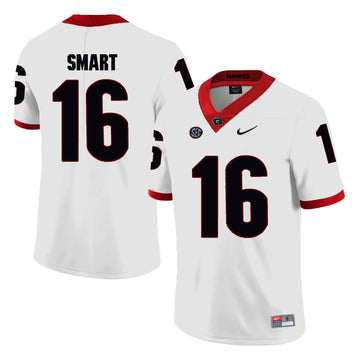 Kirby Smart Georgia Bulldogs white jersey