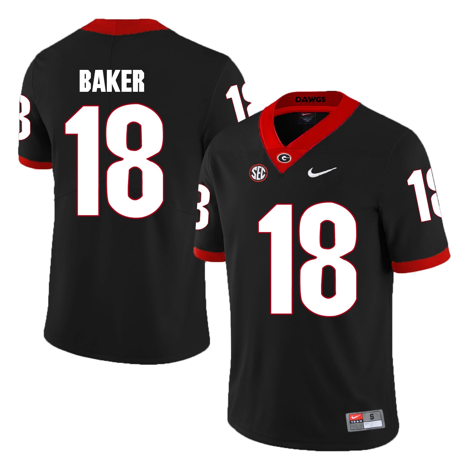 Deandre Baker Georgia Bulldogs black jersey