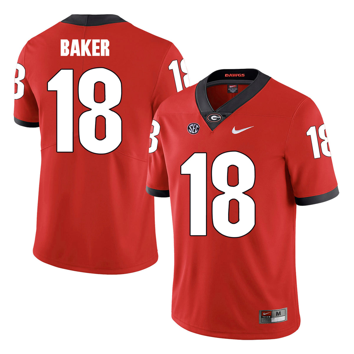 Deandre Baker Georgia Bulldogs red jersey
