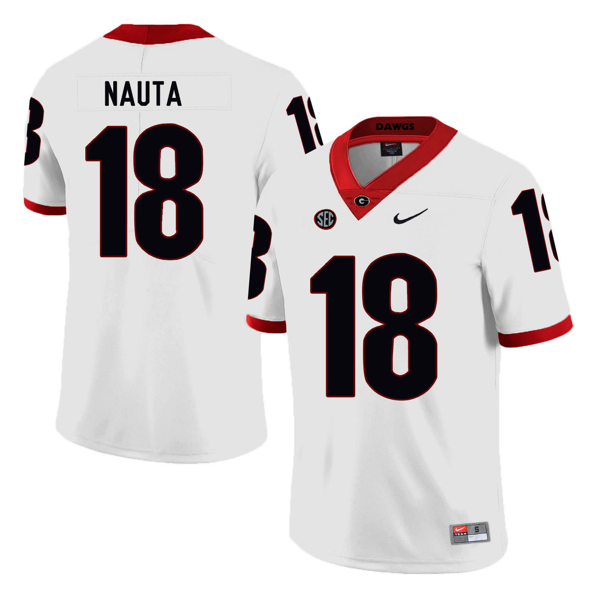 Isaac Nauta Georgia Bulldogs white jersey