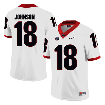 Netori Johnson Georgia Bulldogs white jersey