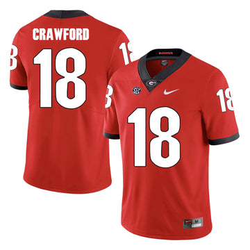 Ricardo Crawford Georgia Bulldogs red jersey