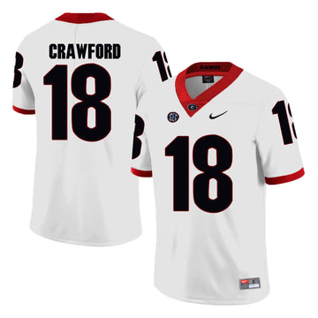 Ricardo Crawford Georgia Bulldogs white jersey