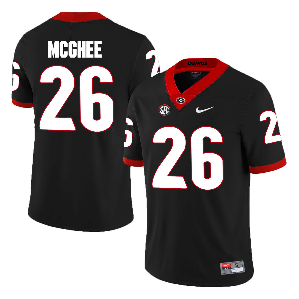 Tyrique McGhee Georgia Bulldogs black jersey