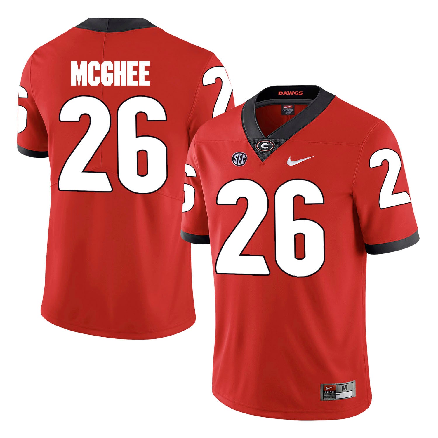 Tyrique McGhee Georgia Bulldogs red jersey