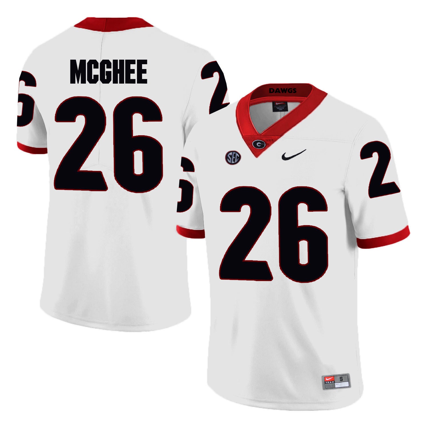 Tyrique McGhee Georgia Bulldogs white jersey