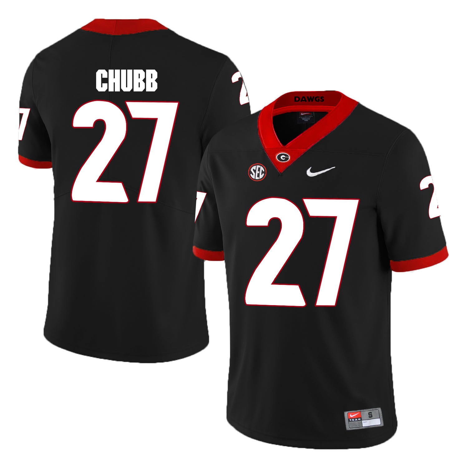 Chubb Georgia Bulldogs black jersey