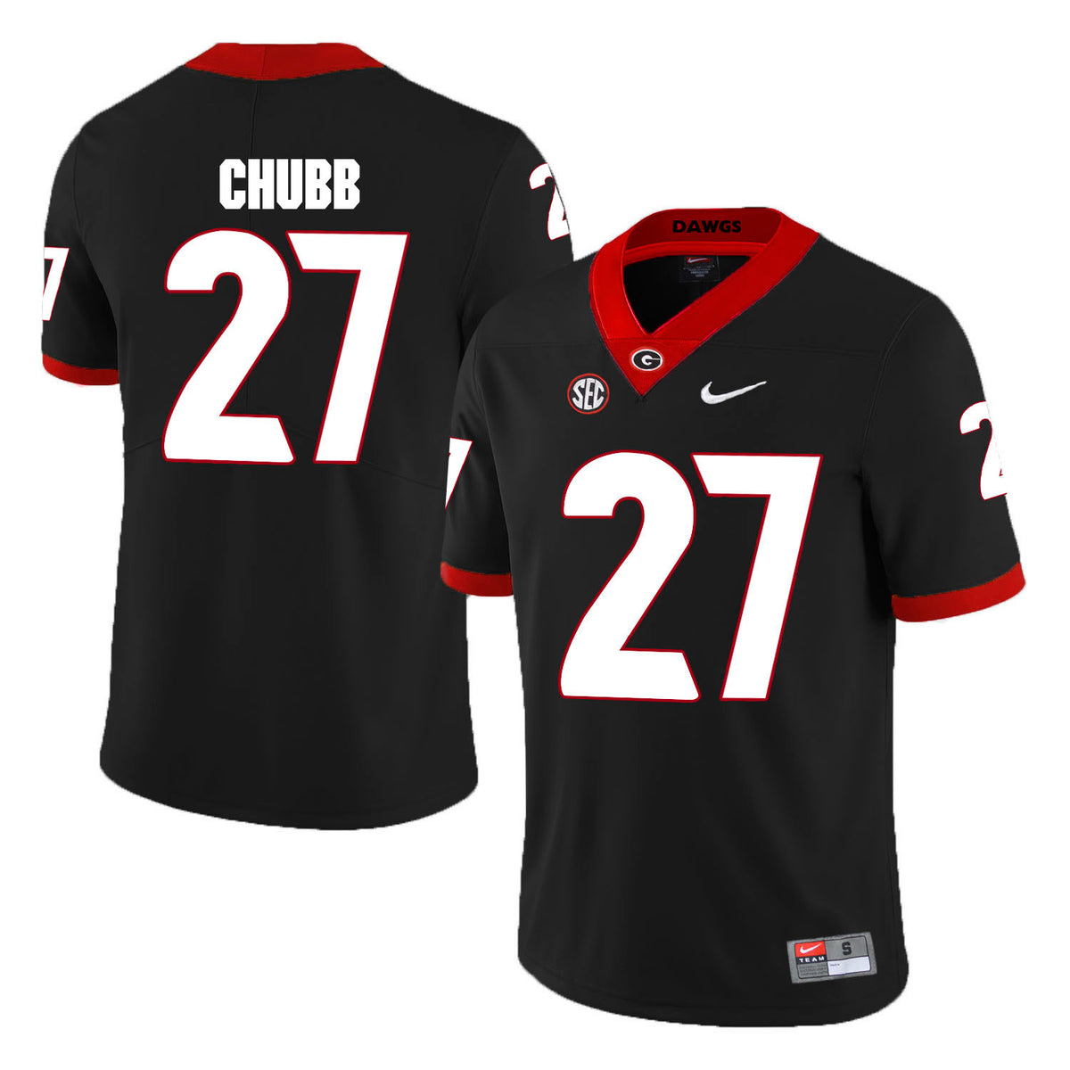 Chubb Georgia Bulldogs black jersey