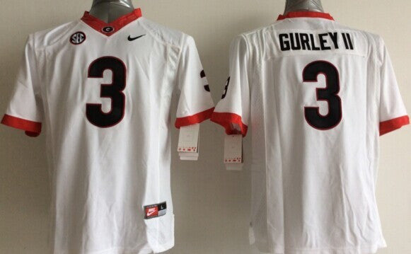 Gurley II Georgia Bulldogs white jersey