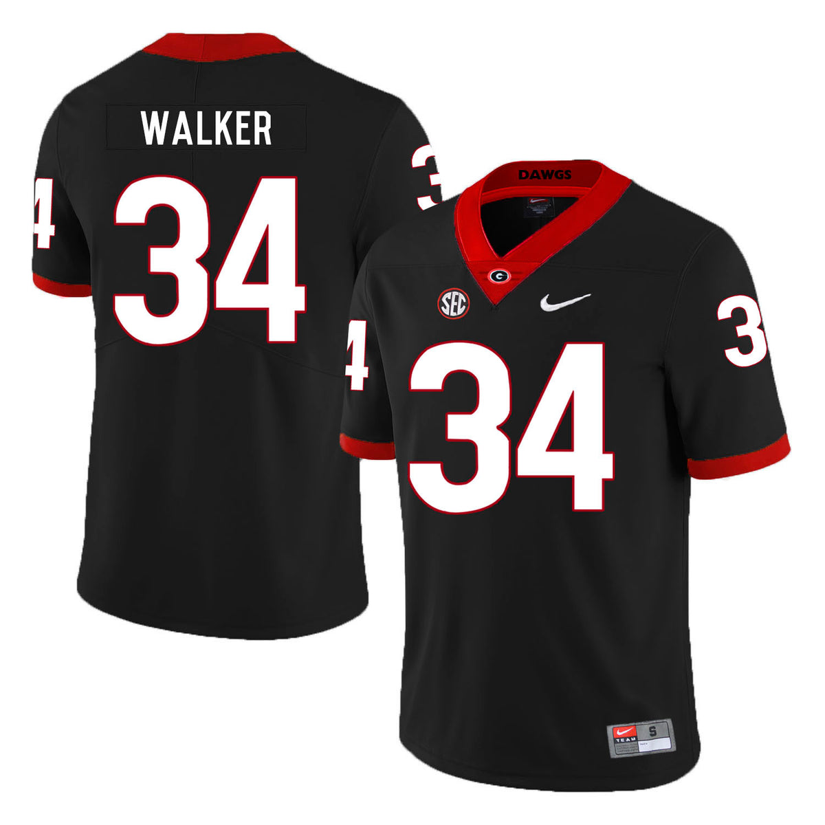 Herchel Walker Georgia Bulldogs black jersey