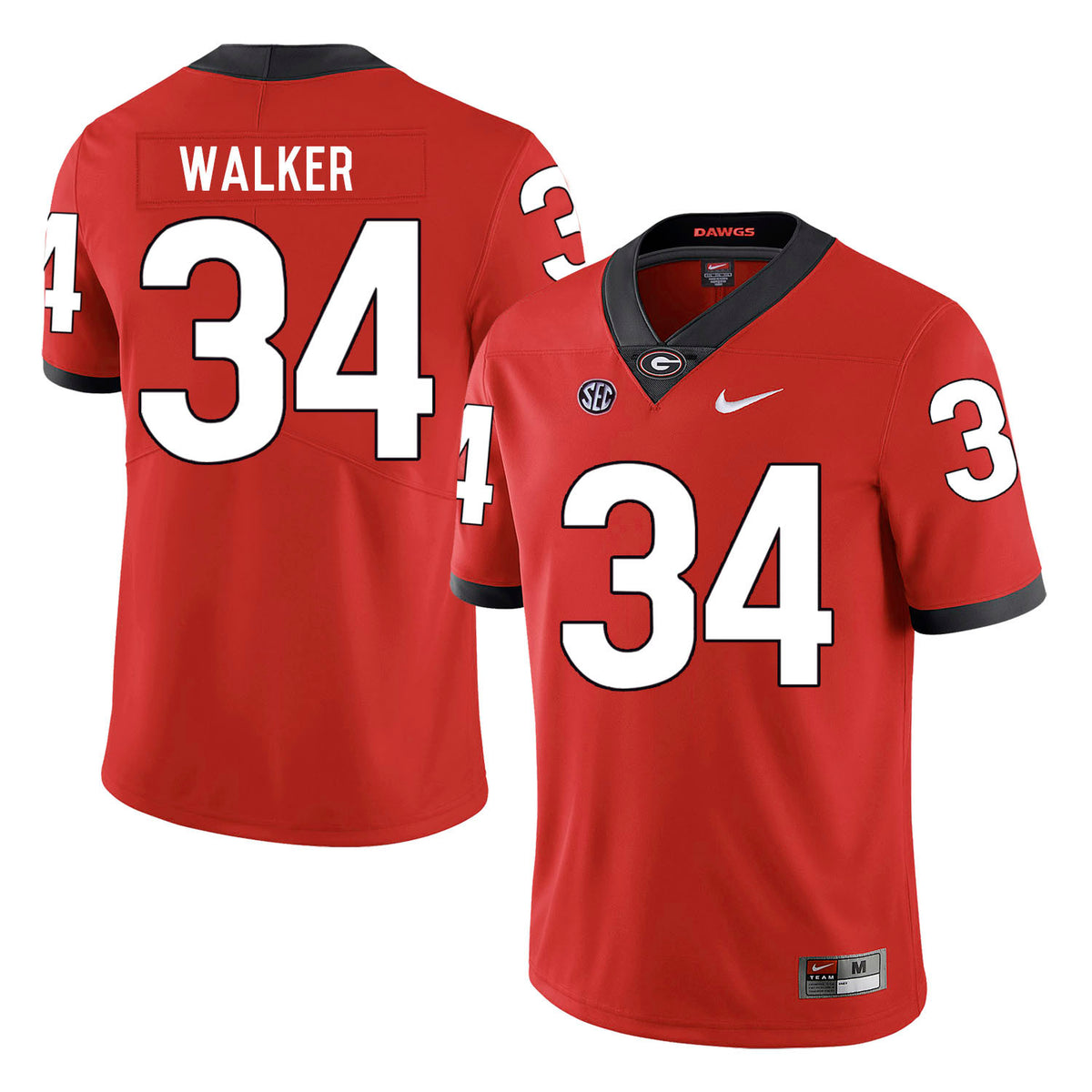 Herchel Walker Georgia Bulldogs red jersey
