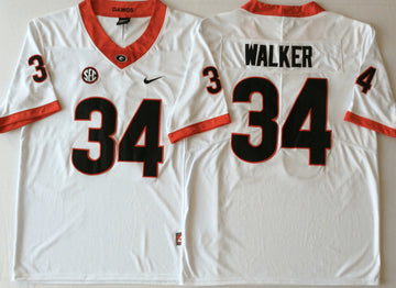 Herchel Walker Georgia Bulldogs white jersey