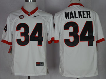 Walker Georgia Bulldogs white jersey