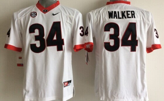 Walker Georgia Bulldogs white jersey