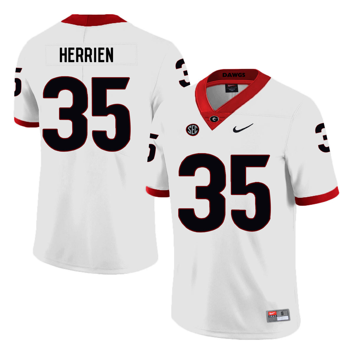 Brian Herrien Georgia Bulldogs white jersey
