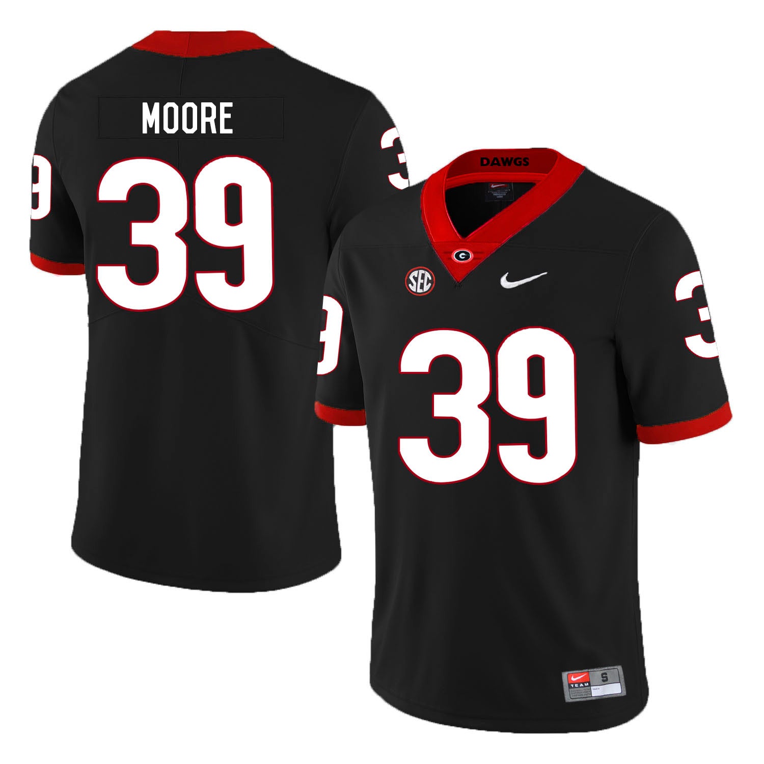 Corey Moore Georgia Bulldogs black jersey
