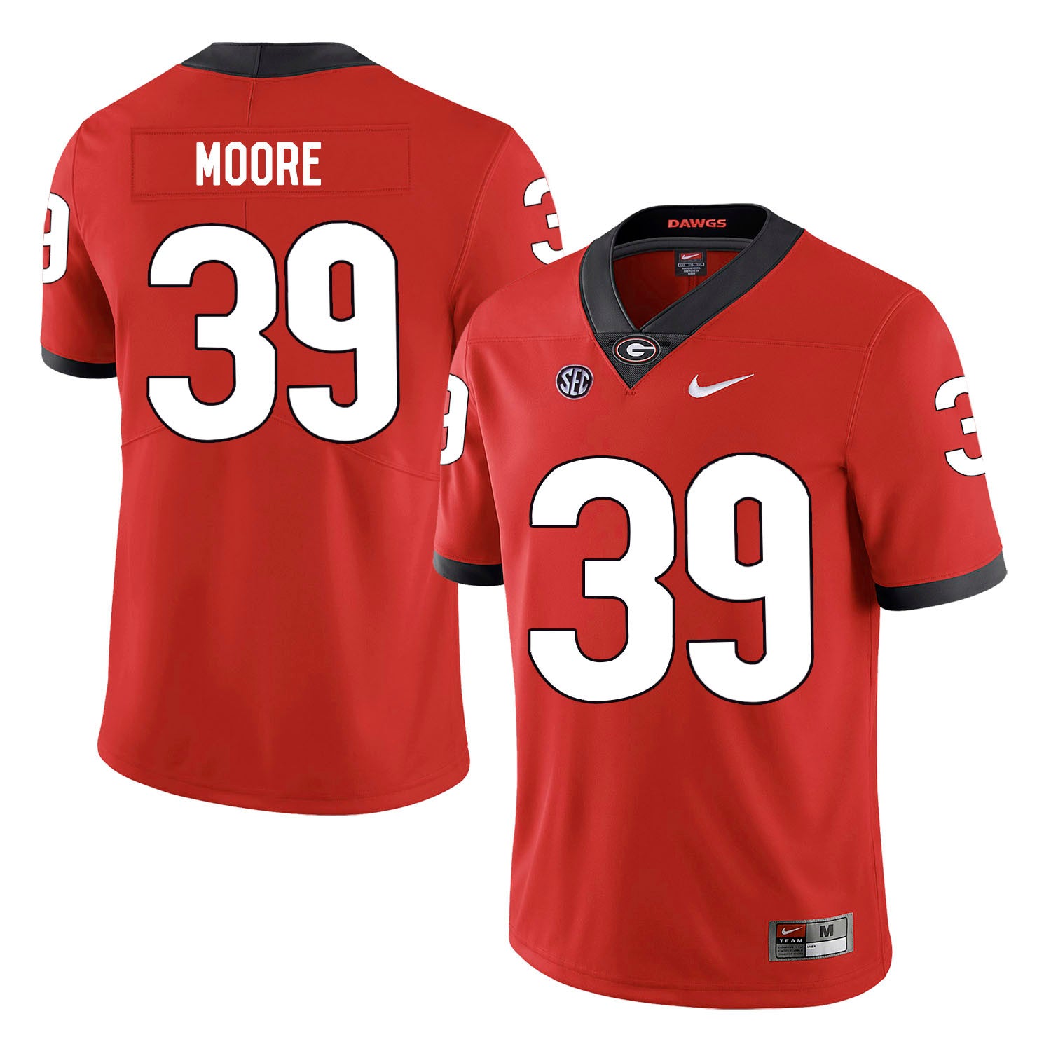 Corey Moore Georgia Bulldogs red jersey