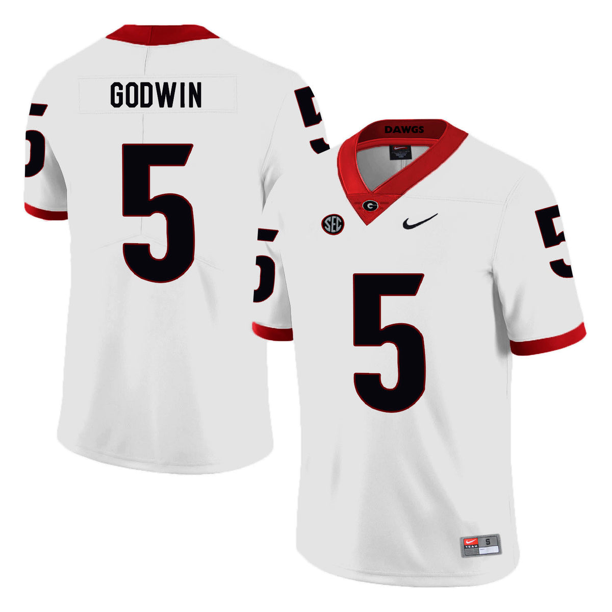 Terry Godwin Georgia Bulldogs white jersey