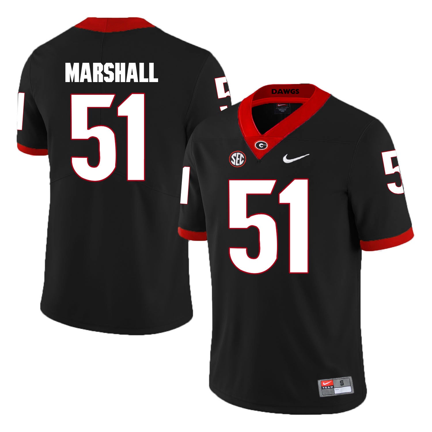 David Marshall Georgia Bulldogs black jersey
