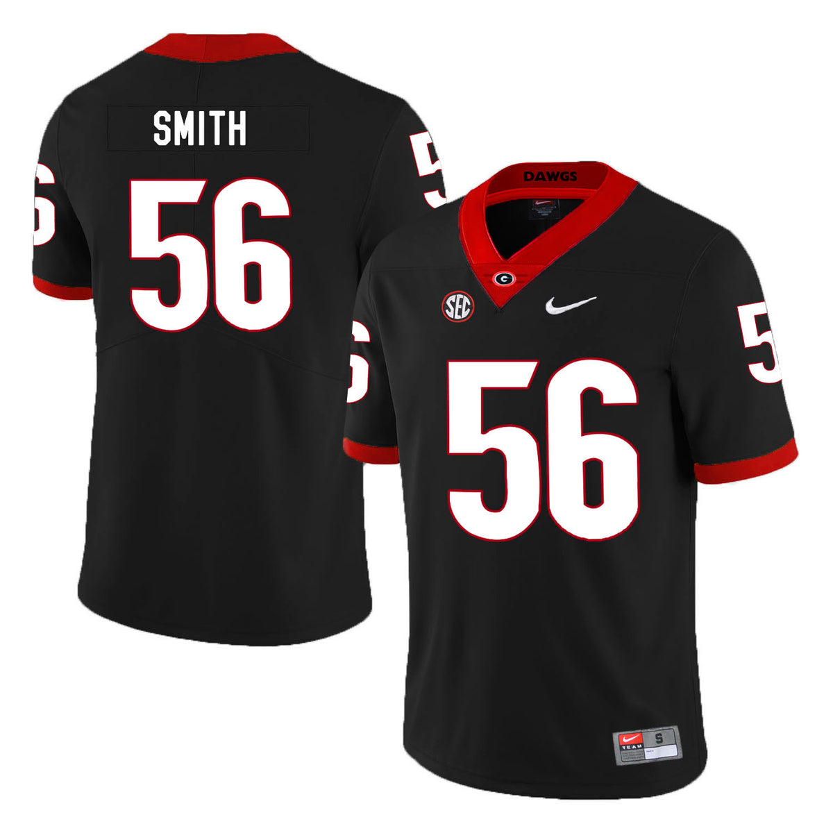 Garrison Smith Georgia Bulldogs black jersey