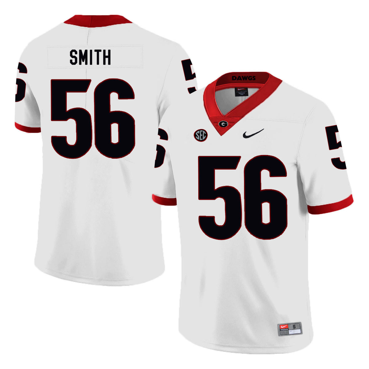 Garrison Smith Georgia Bulldogs white jersey