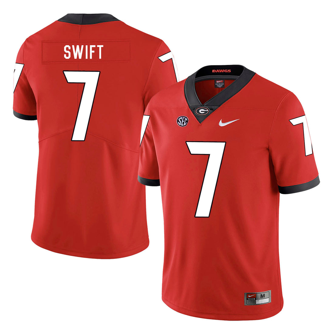 D'Andre Swift Georgia Bulldogs red jersey