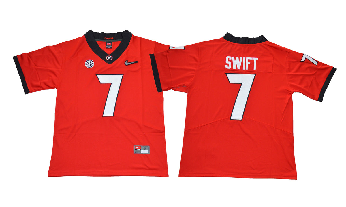 D'Andre Swift Georgia Bulldogs red jersey