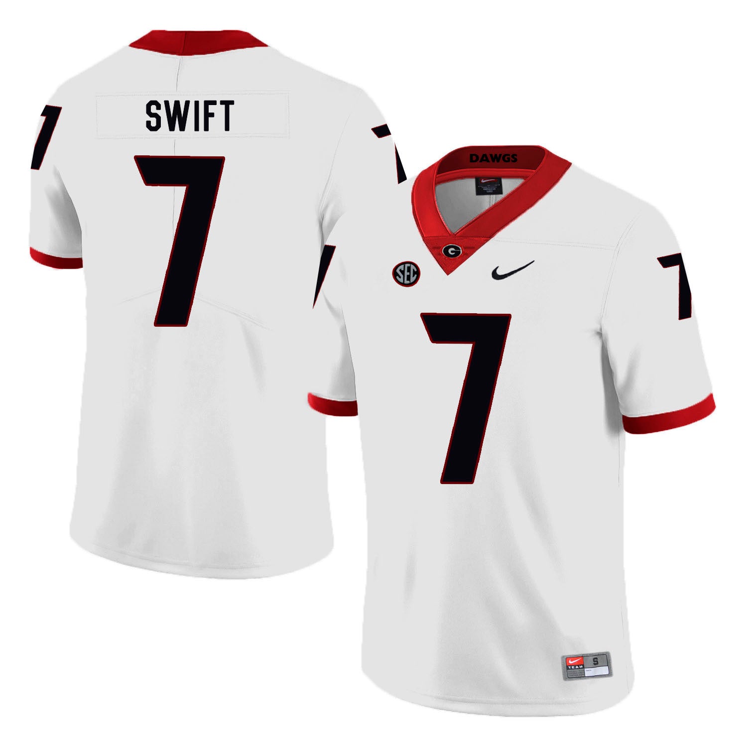 D'Andre Swift Georgia Bulldogs white jersey