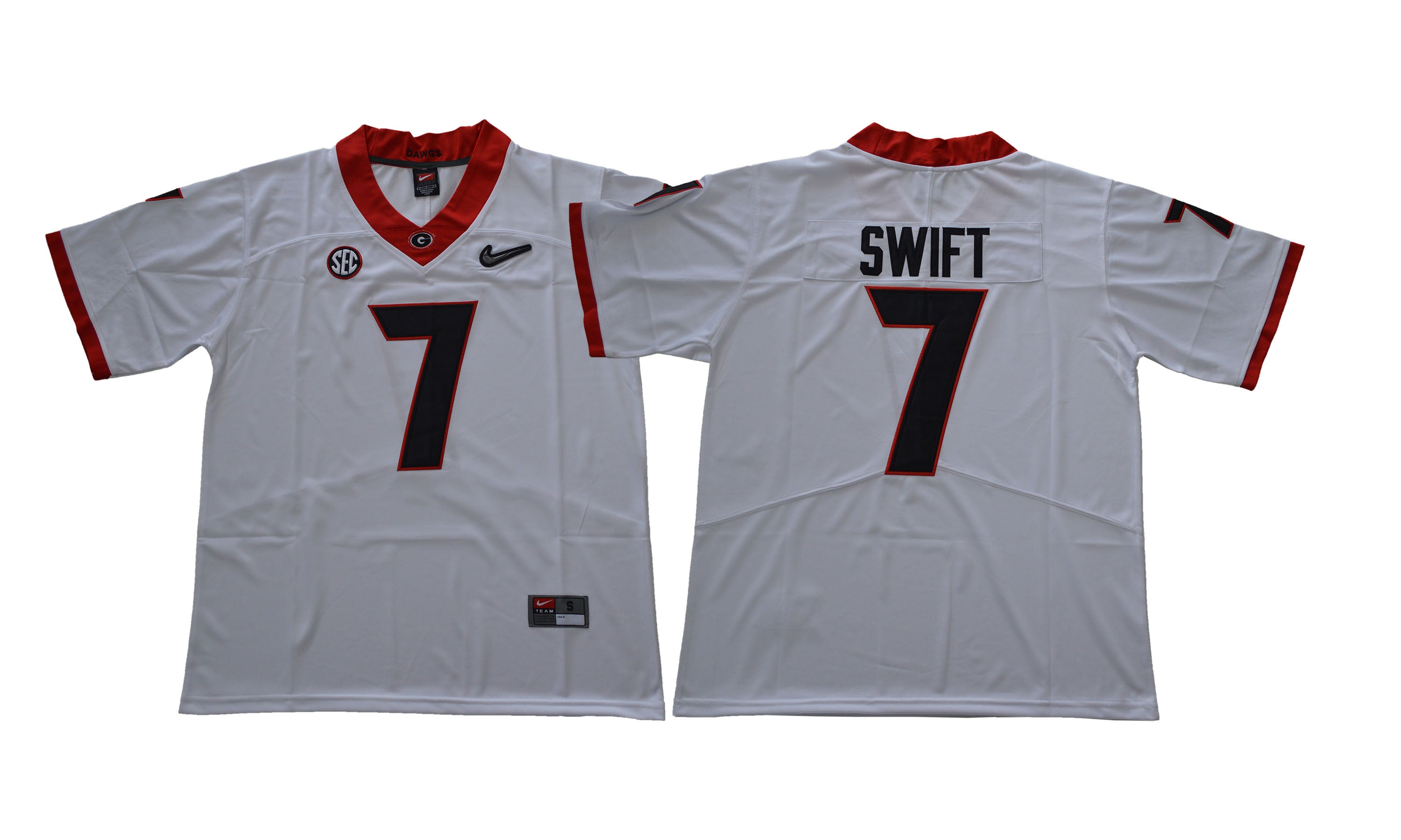 D'Andre Swift Georgia Bulldogs white jersey