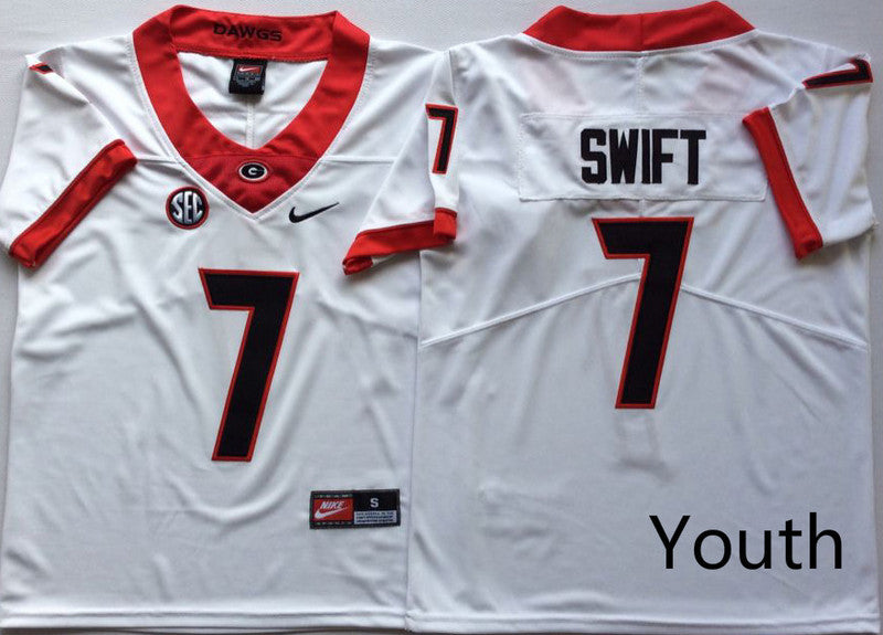 D'Andre Swift Georgia Bulldogs white jersey