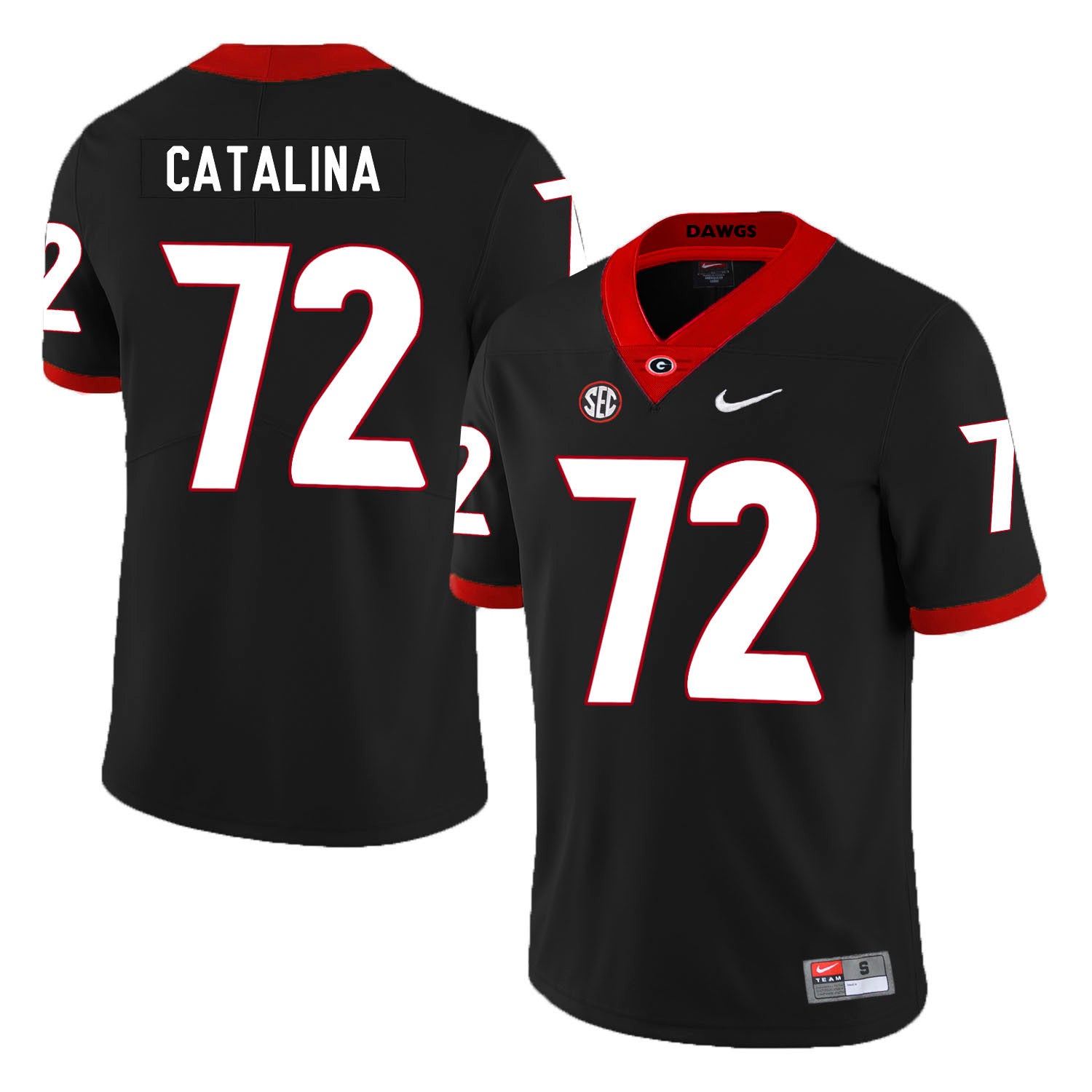 Tyler Catalina Georgia Bulldogs black jersey