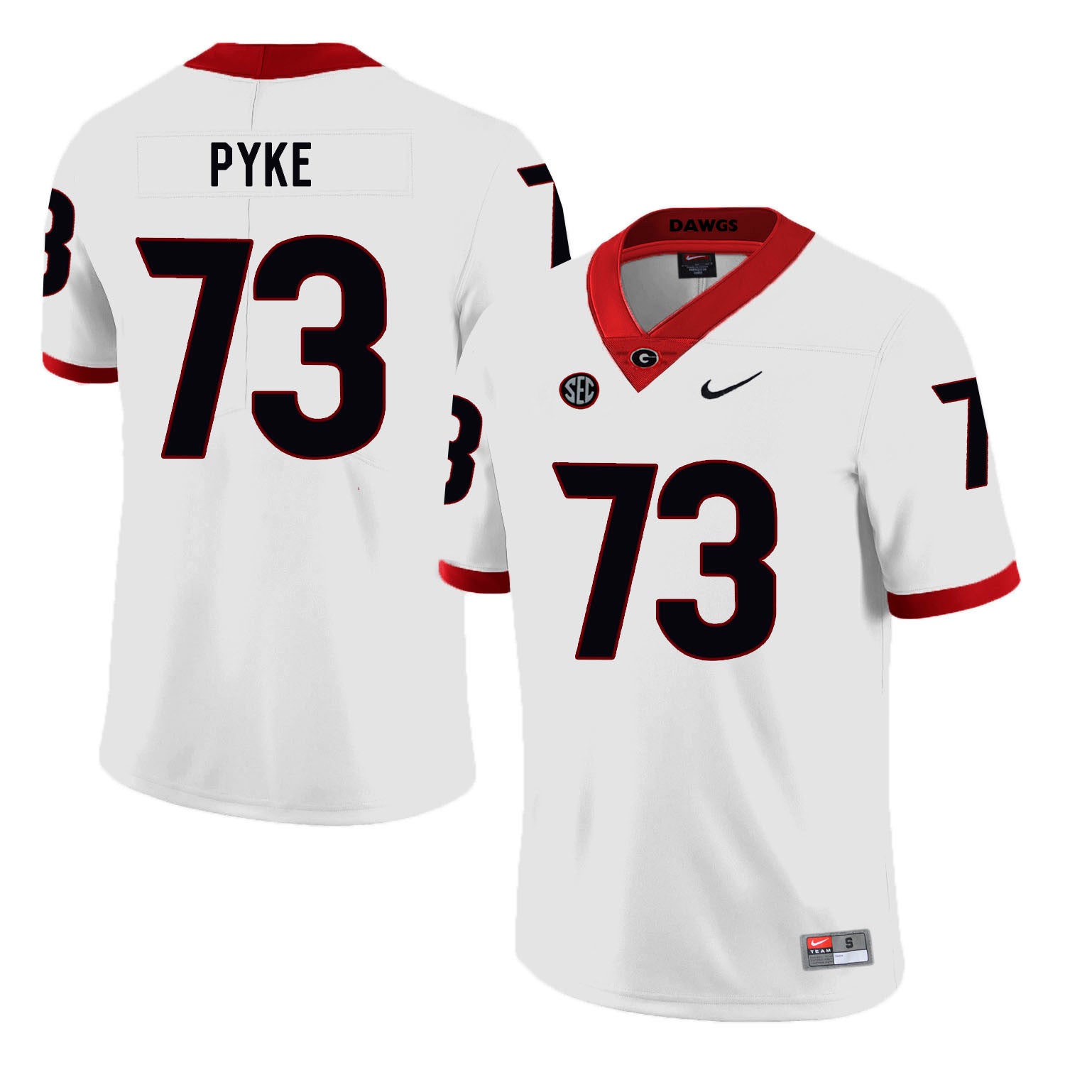 Greg Pyke Georgia Bulldogs white jersey