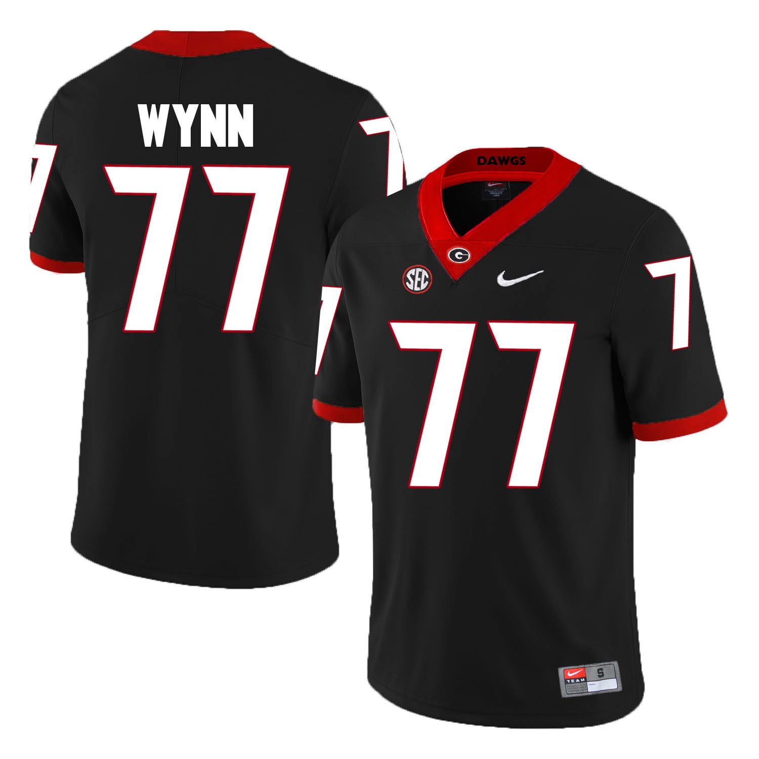Isaiah Wynn Georgia Bulldogs black jersey