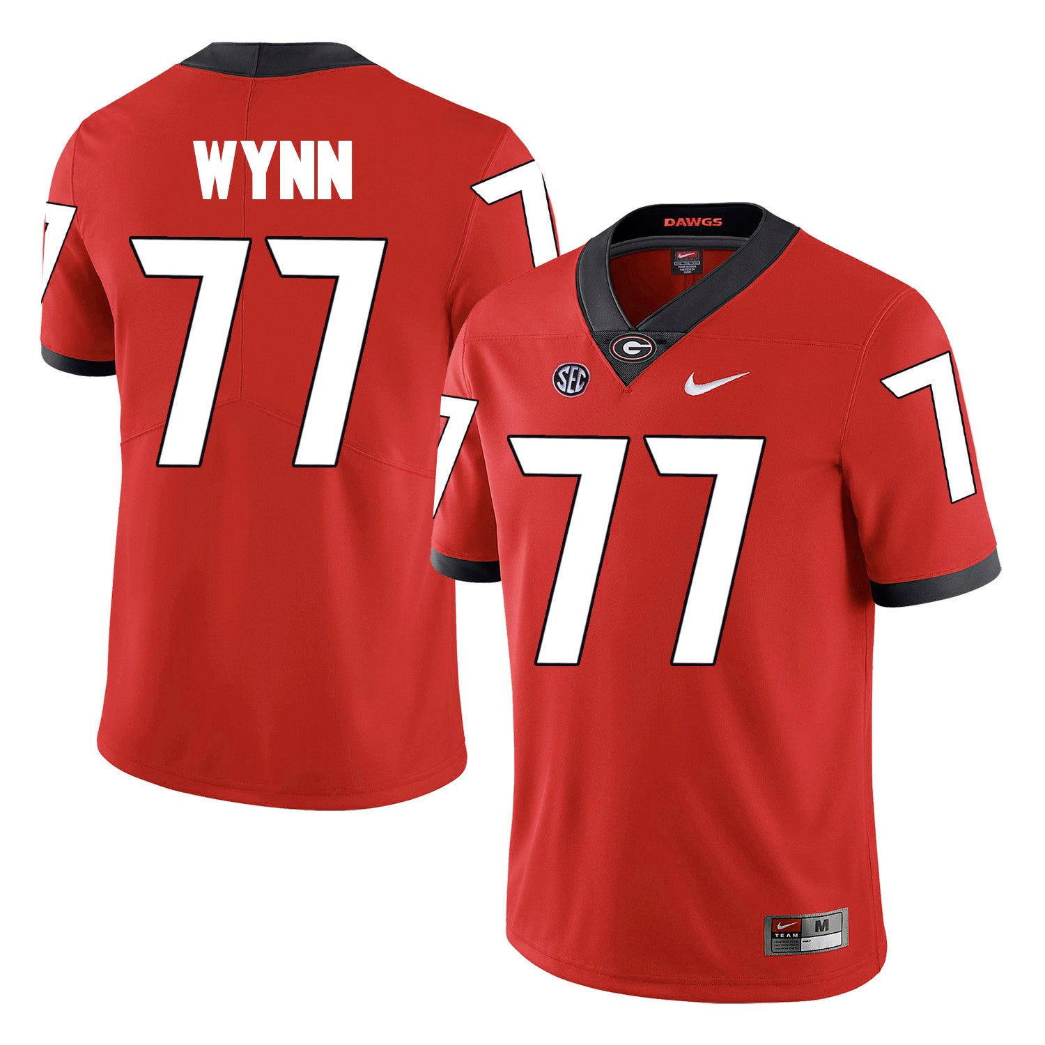 Isaiah Wynn Georgia Bulldogs red jersey