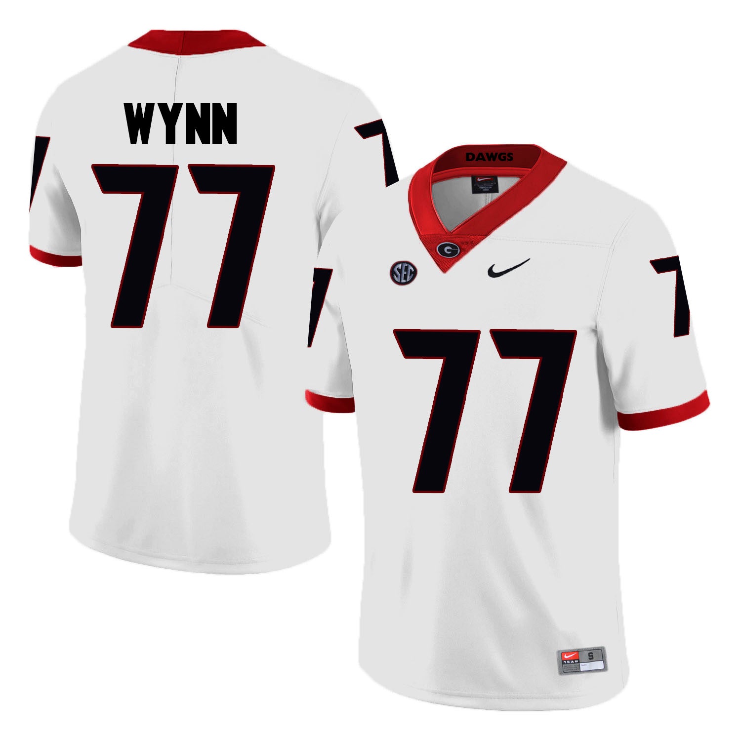Isaiah Wynn Georgia Bulldogs white jersey